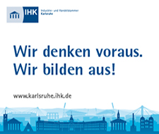 Aufkleber Ausbildungsbetrieb IHK Karlsruhe